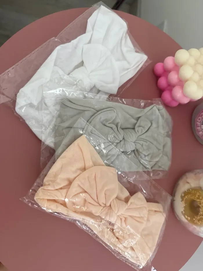 Lot de trois bandeaux, cheveux fille bébé - photo numéro 2