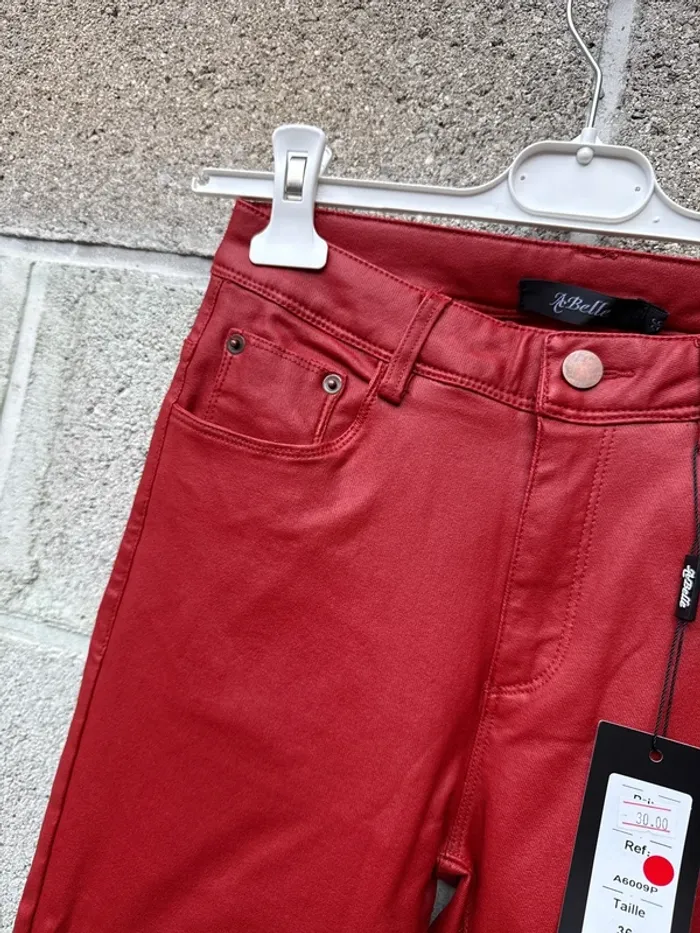Pantalon abelle effet cuir neuf taille s - photo numéro 2