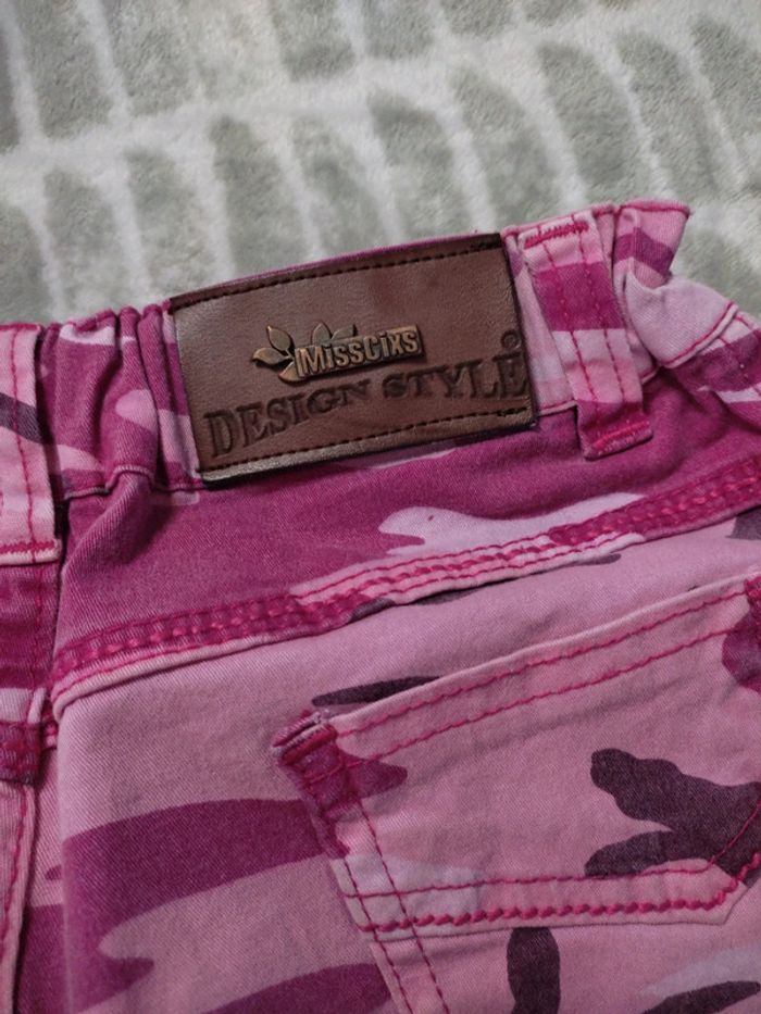 Short bermuda pantacourt militaire camouflage rose taille 12 14 ans - photo numéro 6