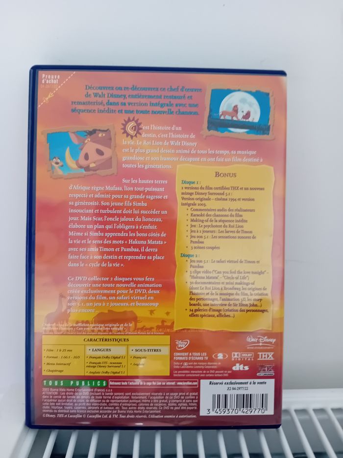 2 Dvd Le Roi lion - photo numéro 2