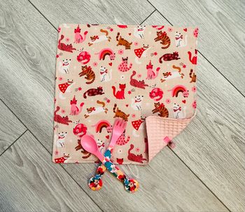 Serviette de cantine 30X30 petits chats