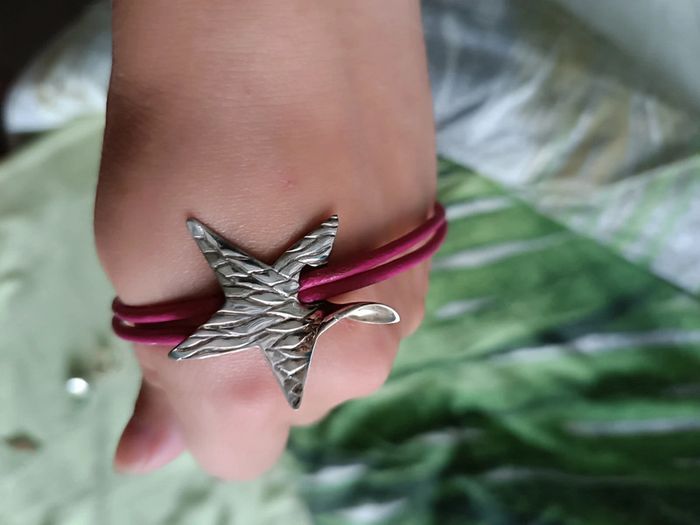 Bracelet cuir et acier