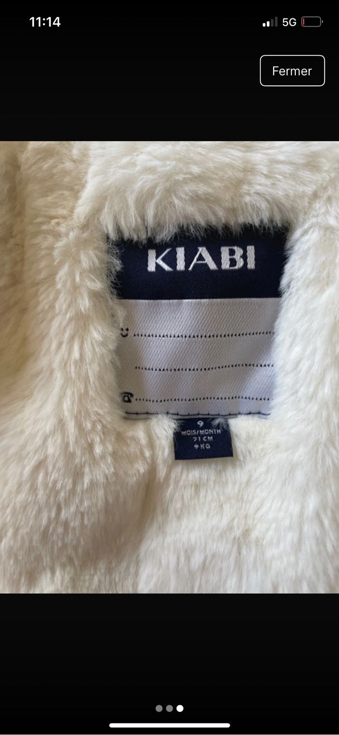 Manteau 9 mois Kiabi neuf mis 2 fois - photo numéro 3