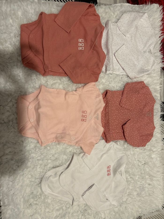 Lot de 5 body bébé fille