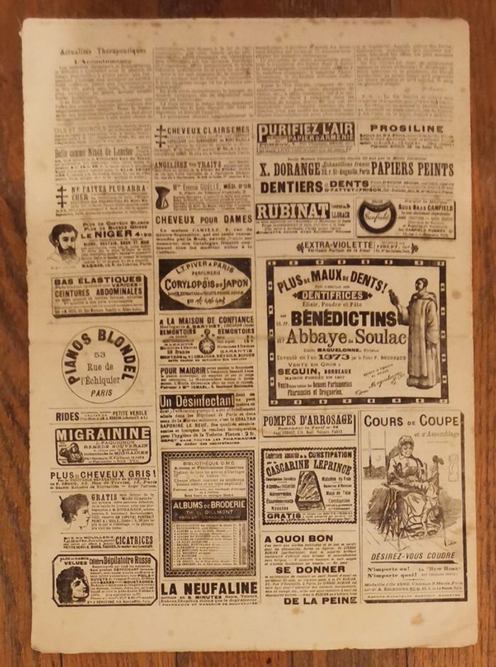 Journal la mode illustrée supplément 14 avril 1895 N°15 vintage - photo numéro 7