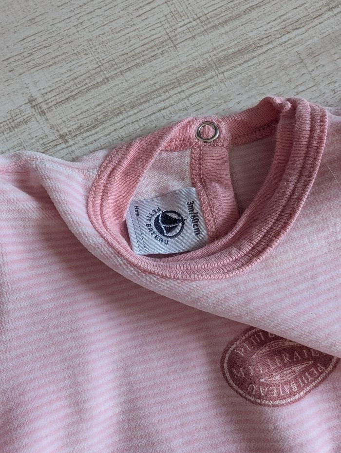 Lot pyjamas Petit bateau 3 mois fille rose - photo numéro 3