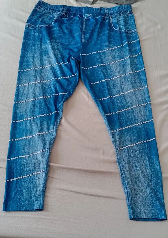 Legging rosegal avec dessin perles