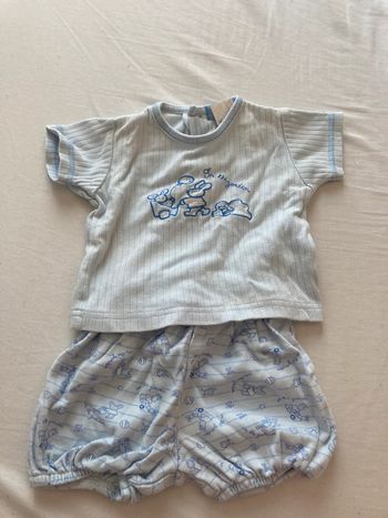 Tenue T-shirt et short bébé Bout’chou 1 mois