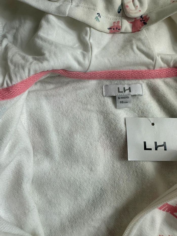 T-shirt manches longues et gilet zippe la halle taille 6 mois - photo numéro 5