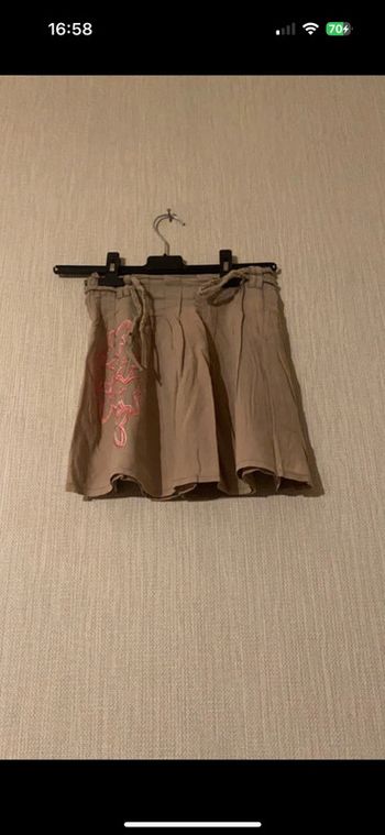 Jupe marron et rose 6 ans