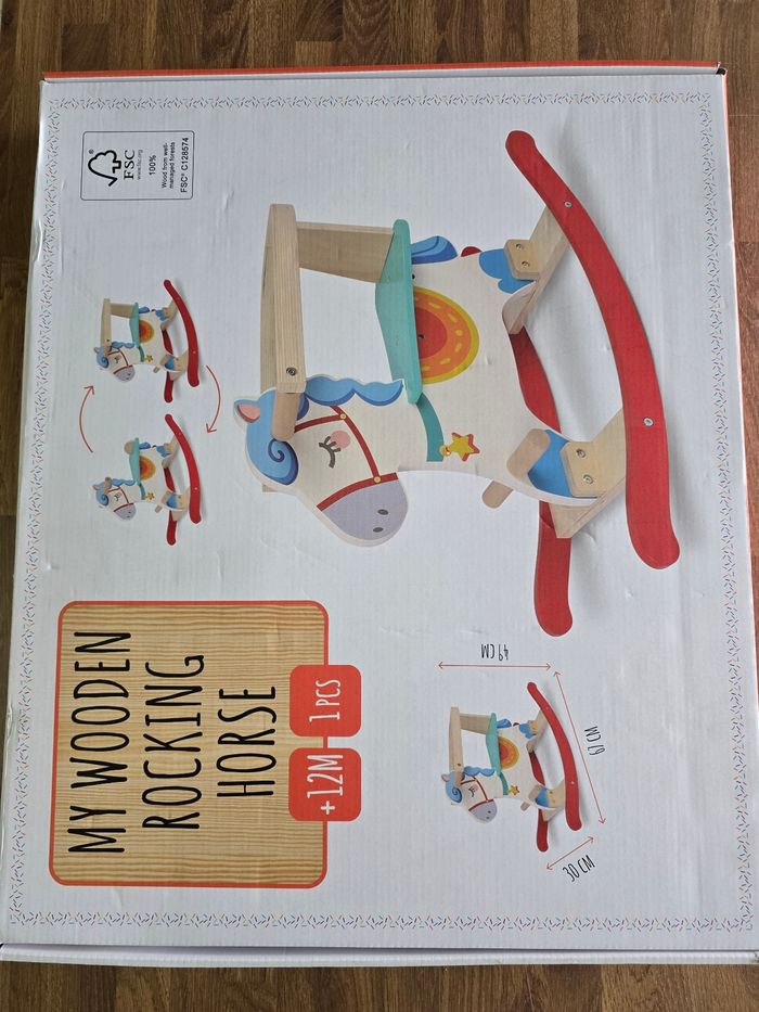 Cheval à bascule en bois CARREFOUR WOODEN - photo numéro 2