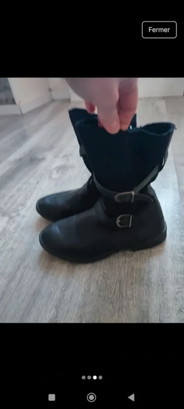 Bottines noires fille taille 34 - photo numéro 3