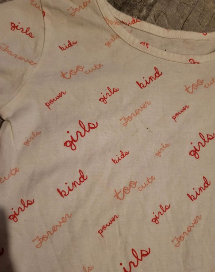 Tee shirt blanc à motif 4 ans - photo numéro 2