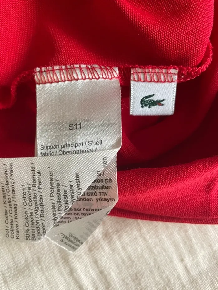 Tee-shirt rouge Lacoste sport - photo numéro 3