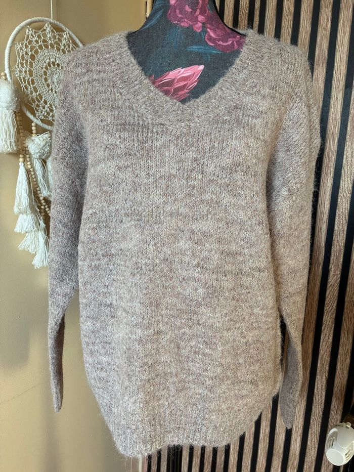 Pull marron taupe - photo numéro 2