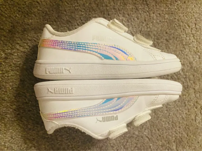 Puma Smash Blanche & Holograme Pointure 25 - photo numéro 4