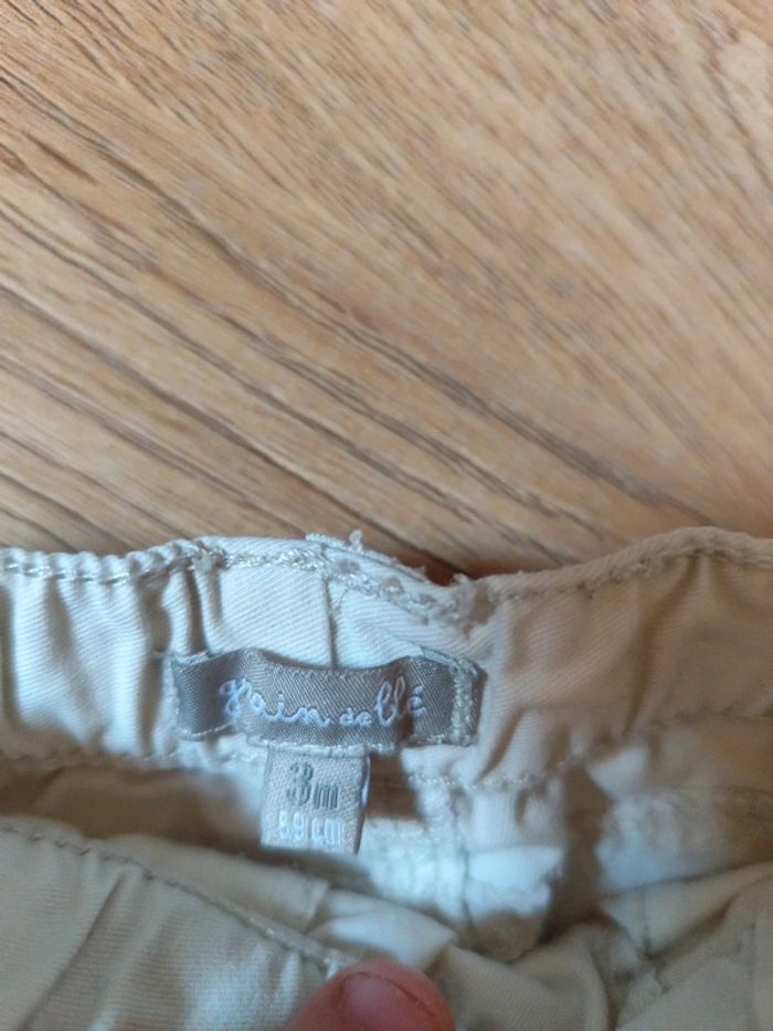 Pantalon Blanc 3 mois Grain de blé - photo numéro 3