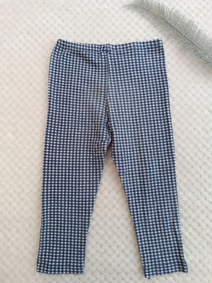 🔸Legging blanc et bleu marine à carreaux - In Extenso Taille 4 ans 🔸 - photo numéro 4