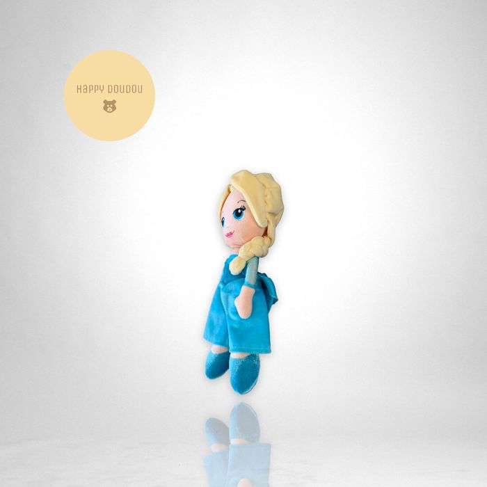 Doudou Peluche Poupée reine des neiges bleu Nicotoy Disney P20 - photo numéro 4