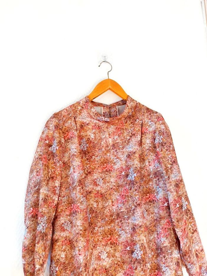 magnifique blouse manches longues, imprimé floral - photo numéro 2