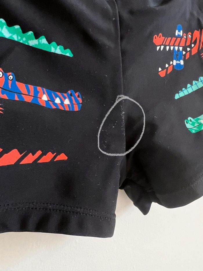 Maillot de bain noir avec crocodiles orange/vert - 3 Ans - photo numéro 5