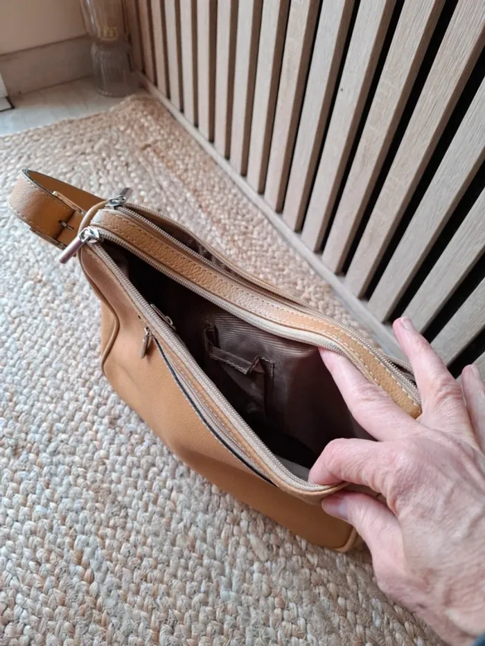 Sac bandoulière marron clair vintage - photo numéro 10
