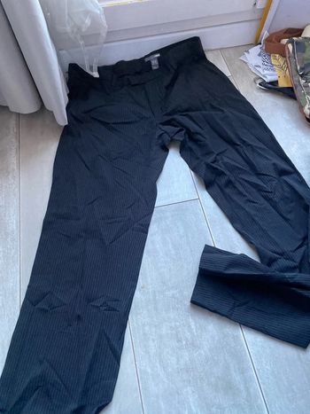 Pantalon de costume noir rayé, taille 42 H&M