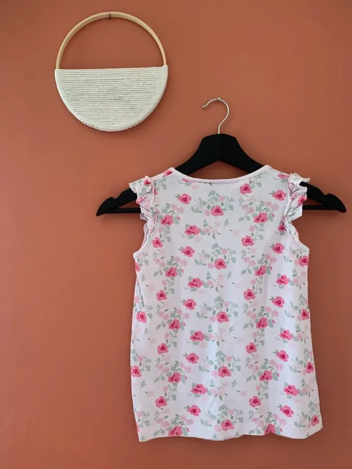 🌹 Débardeur à volants – Petit Bateau – 8 ans - photo numéro 2