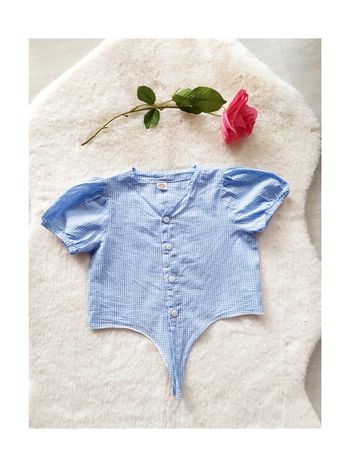 Chemise été manches courtes à nouer petits carreaux vichy 3 ans