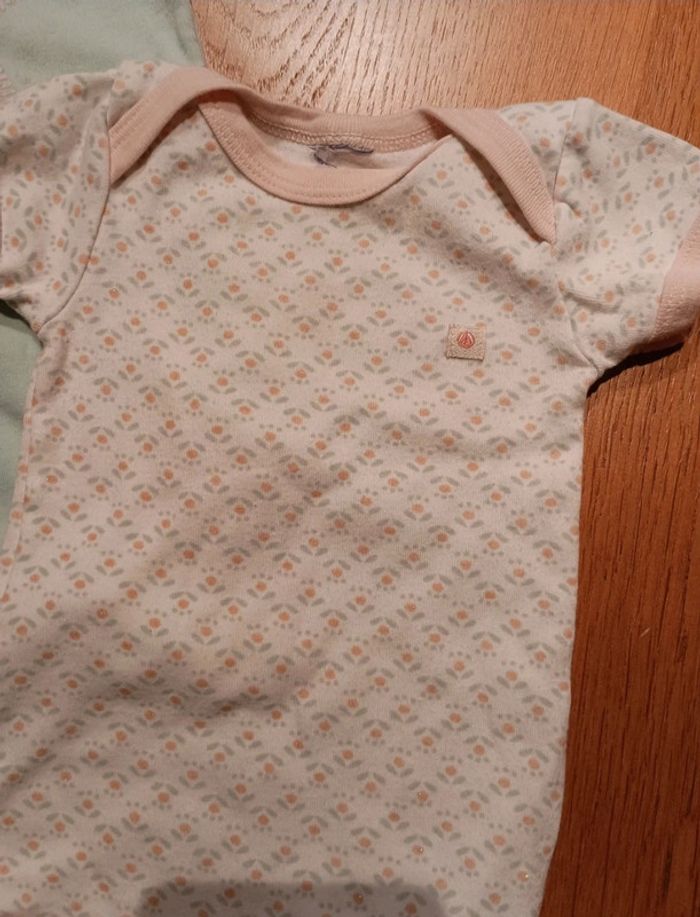 Lot de 2 bodies Petit Bateau taille 9 mois en très bon état. - photo numéro 2