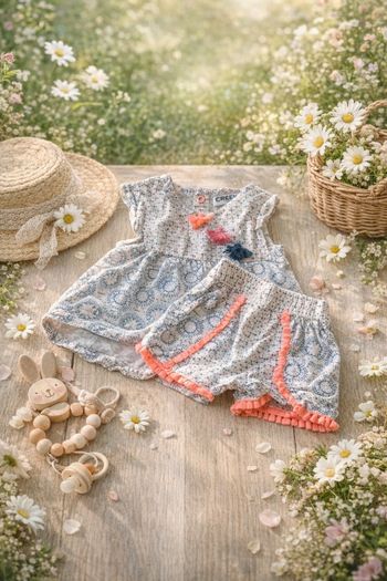 Ensemble été haut +short 12 mois 