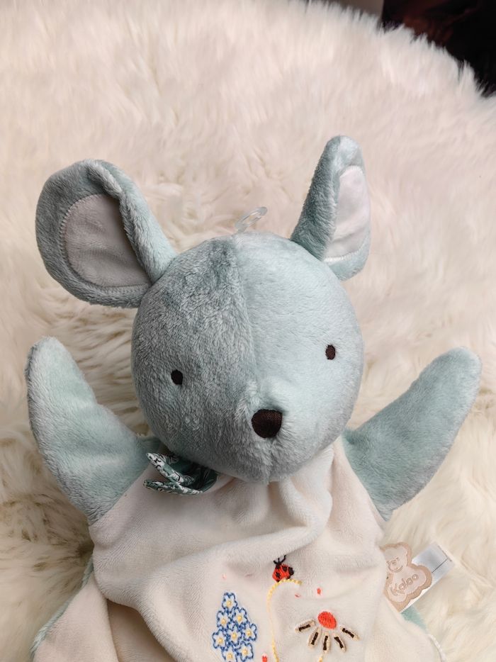 Doudou peluche marionnette souris verte Kaloo K210003 - photo numéro 10