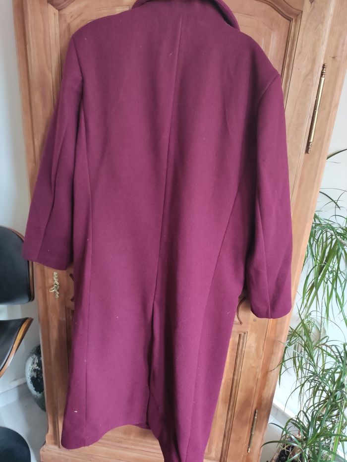 Manteau long bordeaux - photo numéro 5