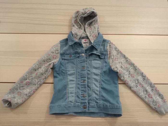 Veste bi-matière - jeans/sweat - 8/9 ans