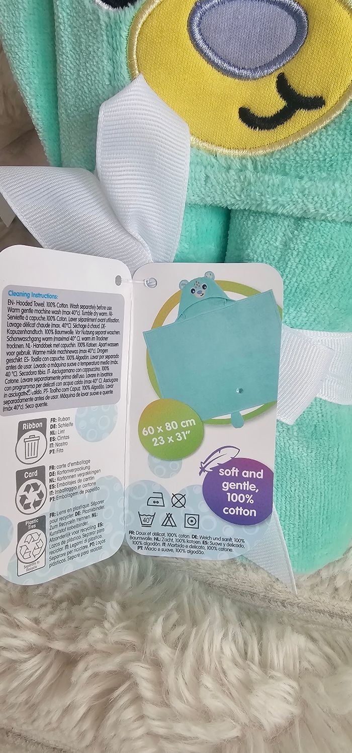 Magnifique cape de bain 100% coton - photo numéro 4