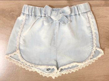 Short Zara jean souple et dentelle 12/18 mois