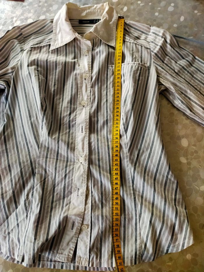 Chemisier femme rayée gris /blanc  38/40 - photo numéro 7