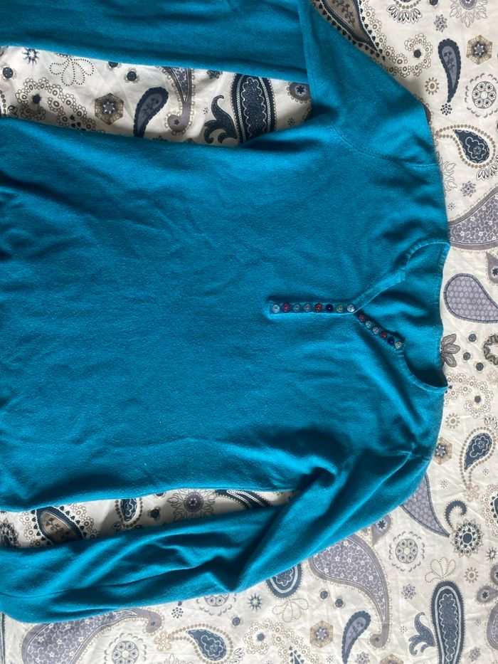 Pull bleu canard - photo numéro 2