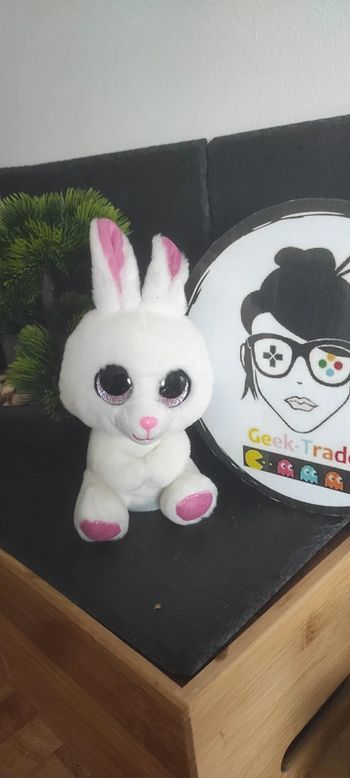 peluche plush lapin bunny coco surprise blanc rose ty paillette violet
