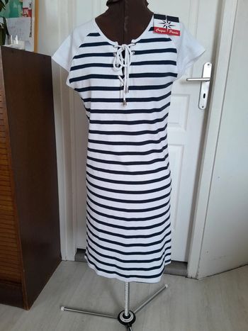 Robe été mi longue style marinière crique privée neuve avec étiquette