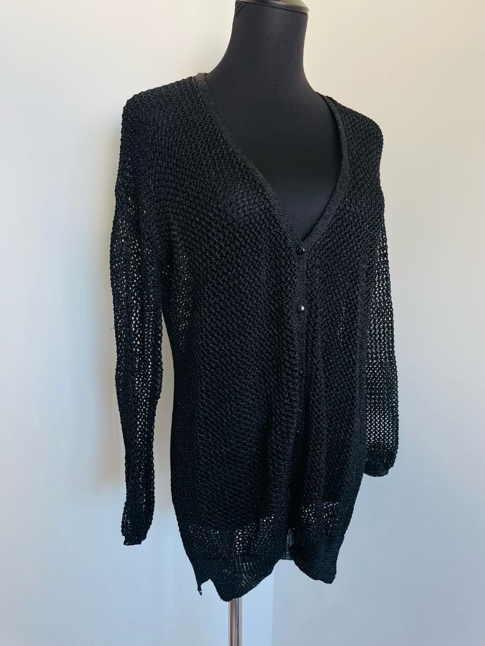 🌸 Sublime Gilet noir en maille 🌸 Neuf. Jennyfer.Taille 38. - photo numéro 7