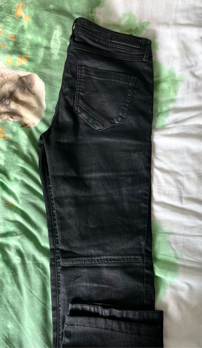 Pantalon jeans enduit - photo numéro 2