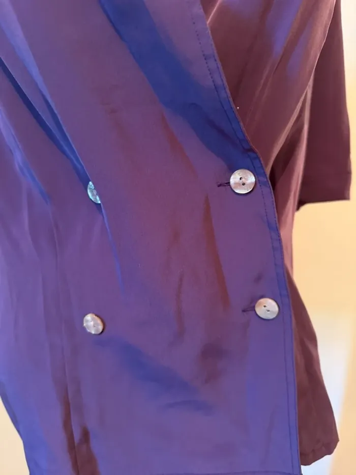 Blouse vintage en très bon état violette taille 42 fleses - photo numéro 5