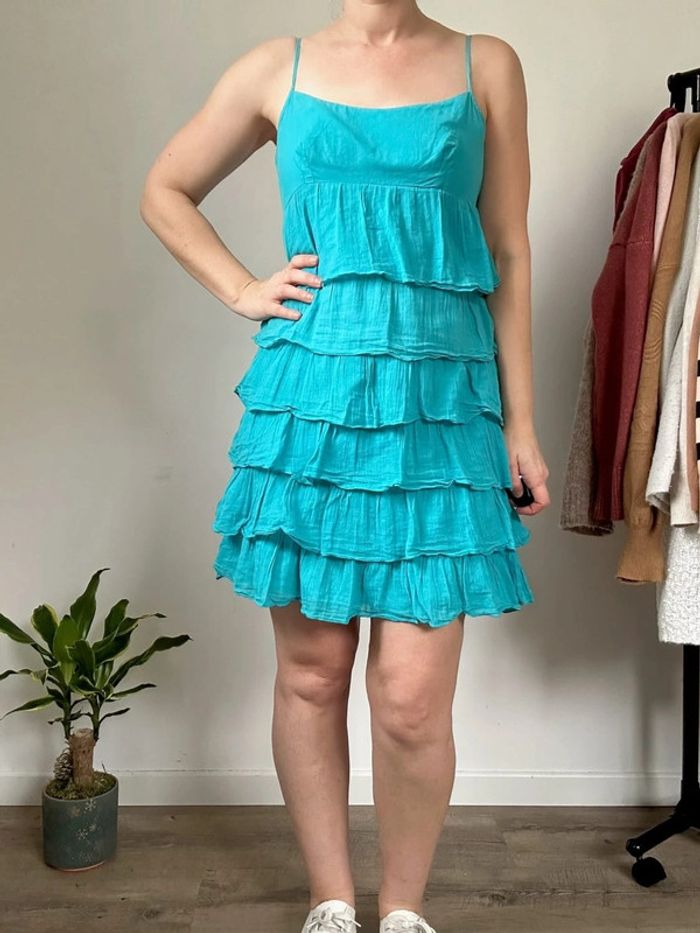 Promod Robe d’été bleue – Taille 38 – Très bon état