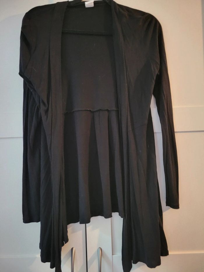 gilet noir asymetrique