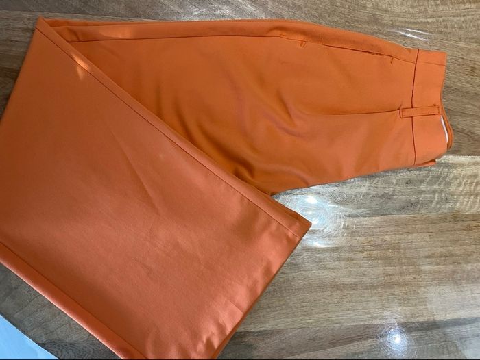 pantalon tailler orange bershka