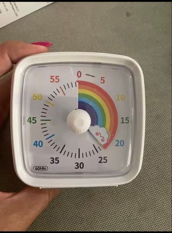 Minuteur visuel enfant arc-en-ciel 60 min 
