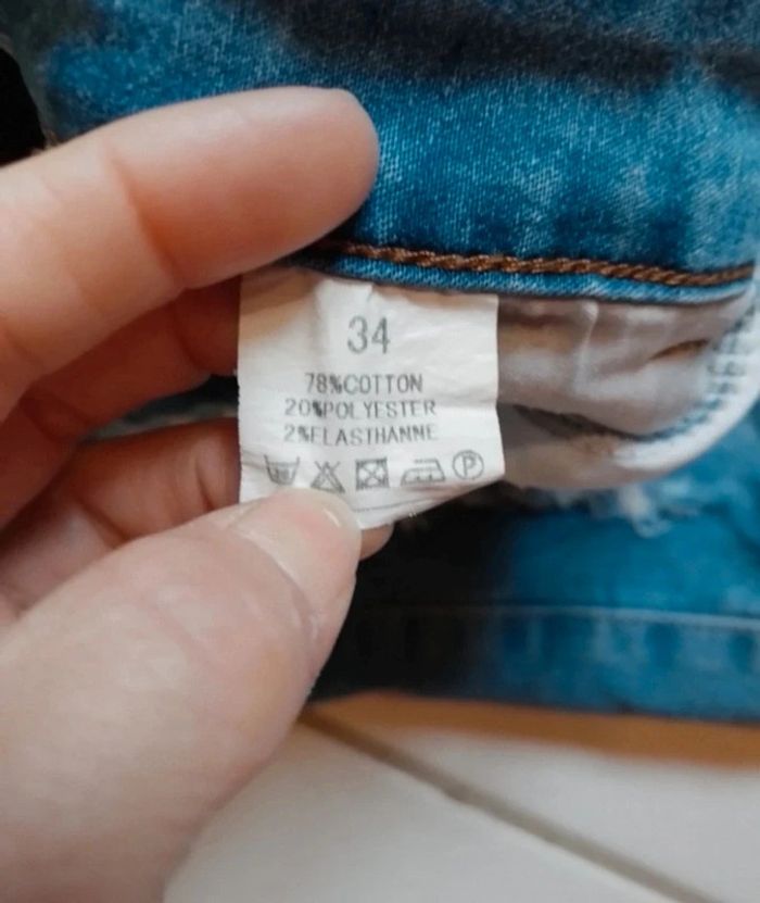 Short femme en simili jeans bleu - photo numéro 16
