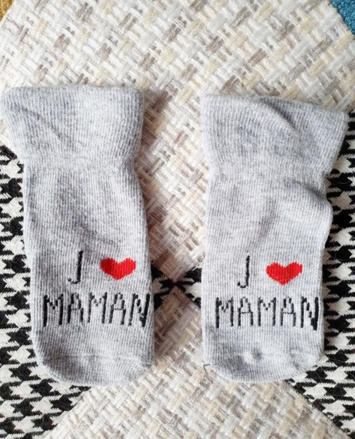 Chaussettes j aime maman