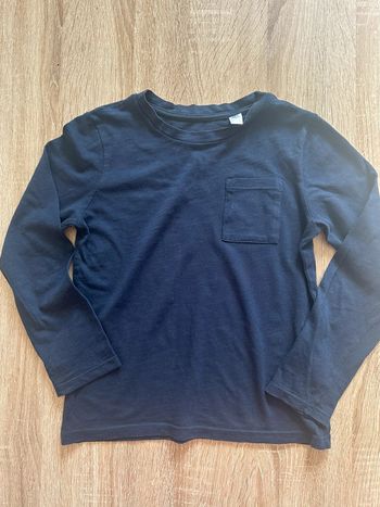 T-shirt manches longues bleu
